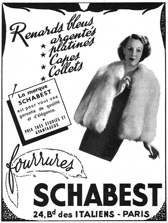 Publicité Schabest 1950