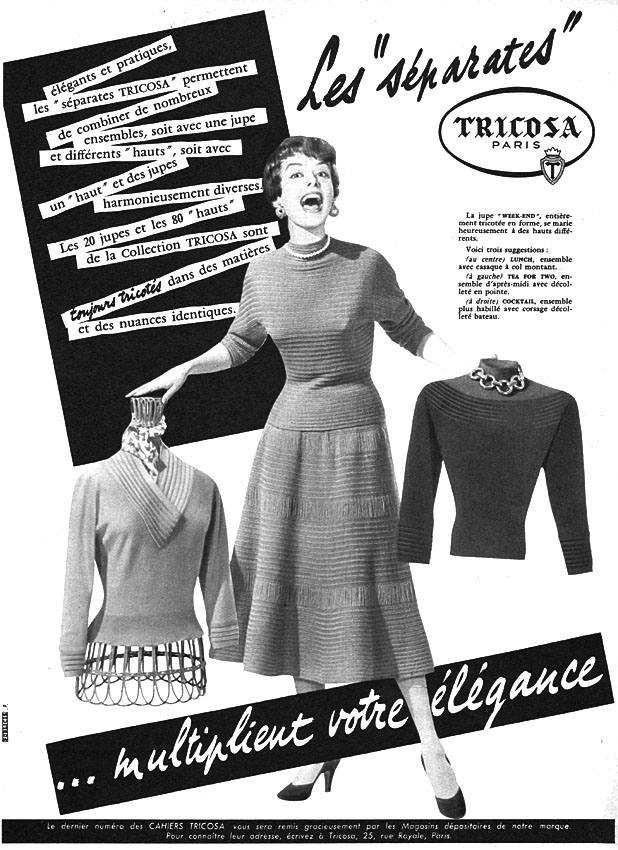 Publicité Tricosa 1954