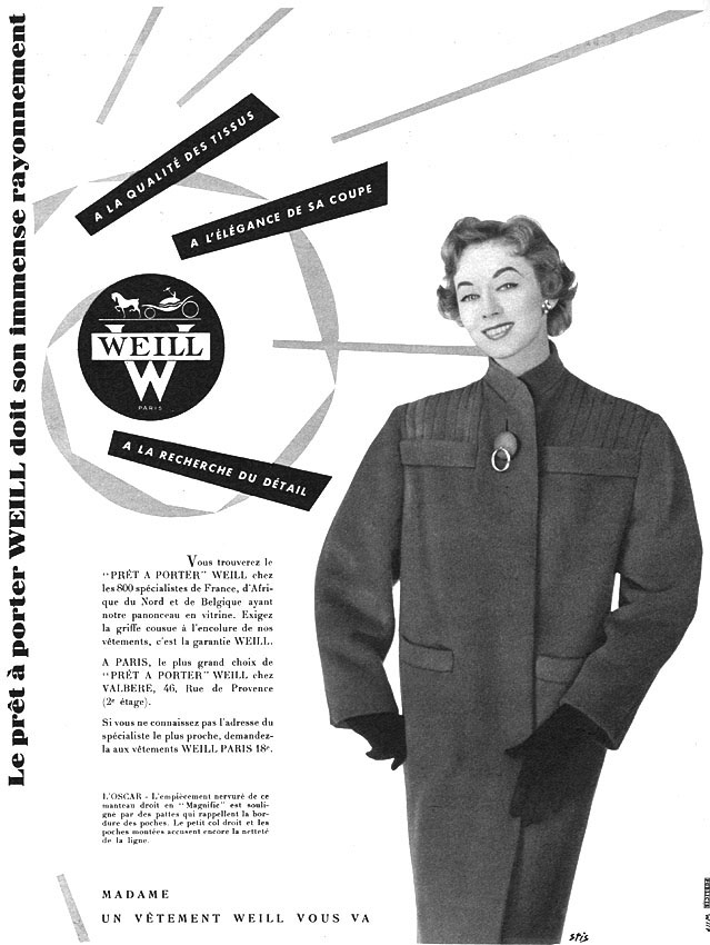 Publicité Weill 1954