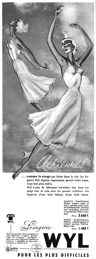 Publicité Wyl 1954