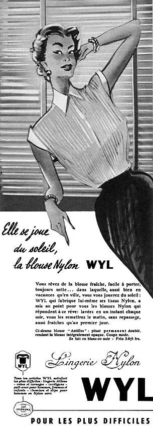 Publicité Wyl 1954