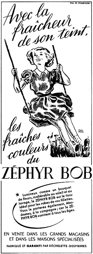 Publicité Zephyr Bob 1951