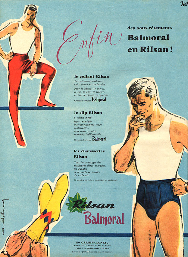 Publicité Balmoral 1957