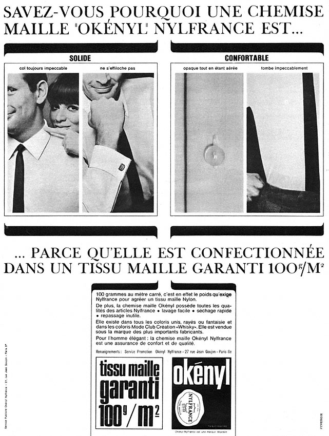 Publicité Chemises 1964