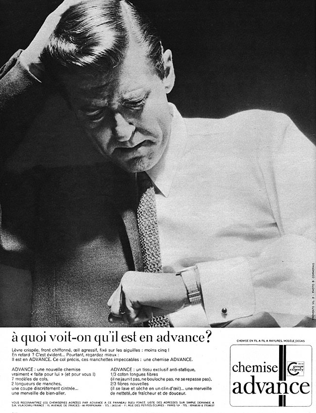 Publicité Chemises 1966