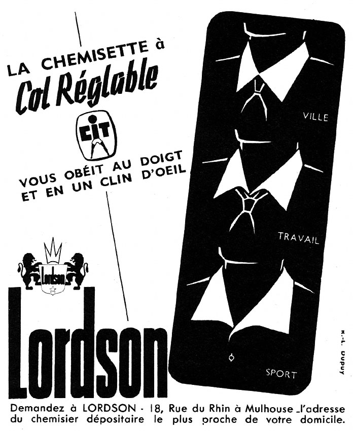 Publicité Lordson 1953