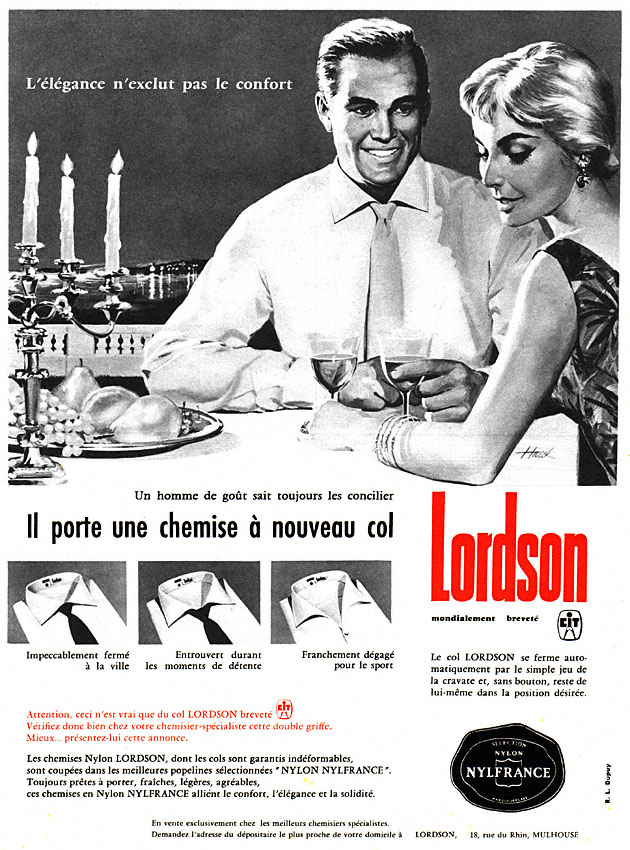 Publicité Lordson 1957