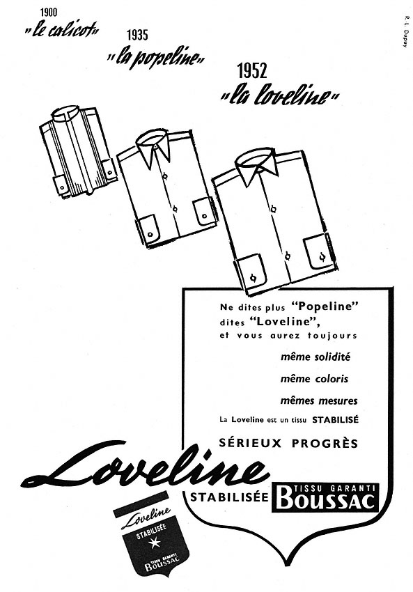 Publicité Loveline 1952