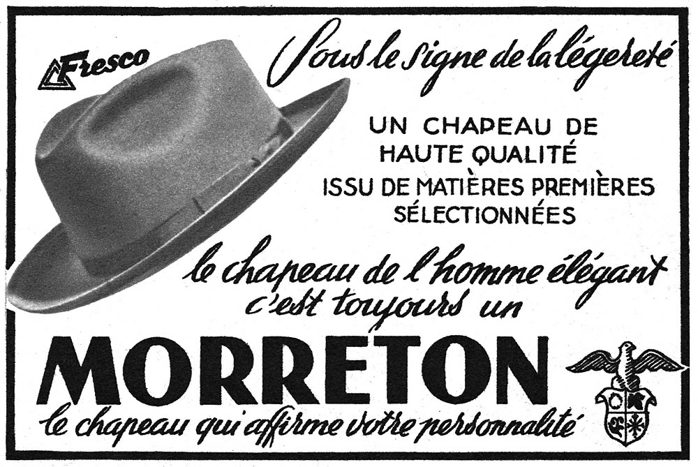 Publicité Morreton 1951