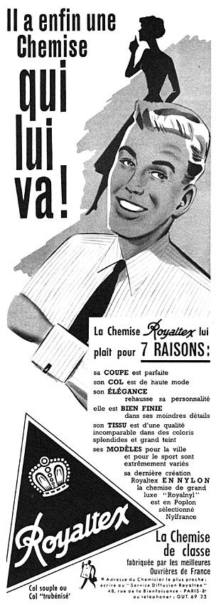 Publicité Royaltex 1956