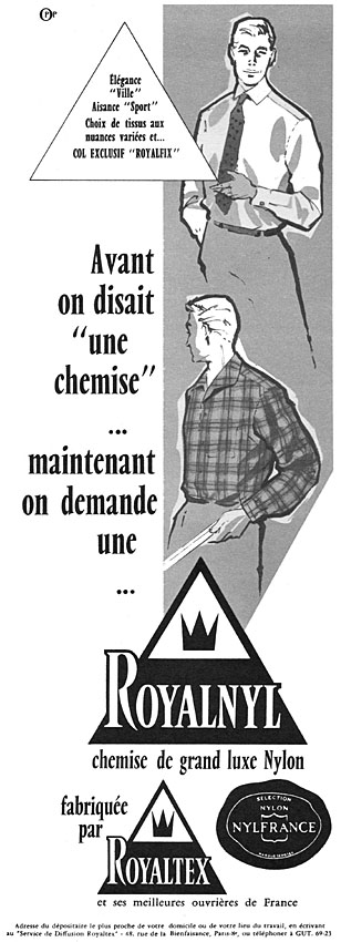 Publicité Royaltex 1959