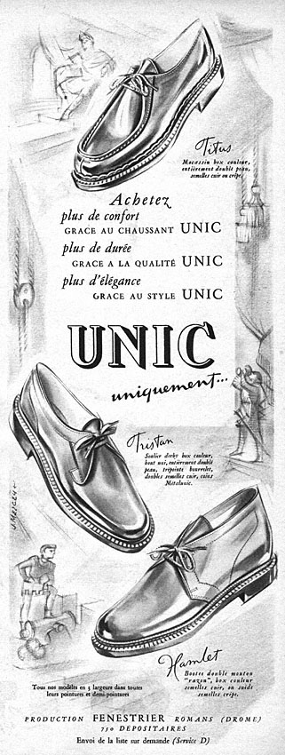 Publicité Unic 1951