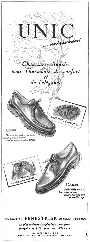 Publicité Unic 1952