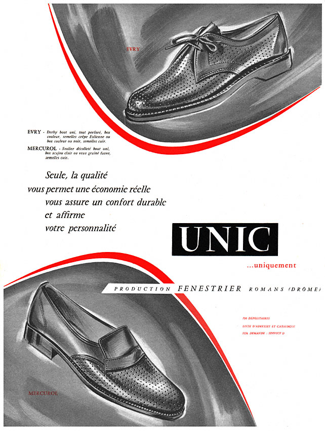 Publicité Unic 1954