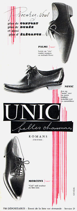 Publicité Unic 1959