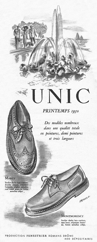 Publicité Unic 1950