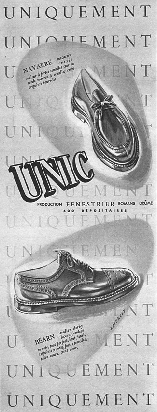 Publicité Unic 1950