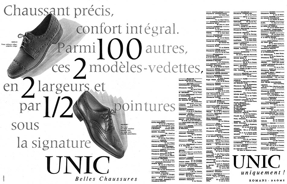 Publicité Unic 1966