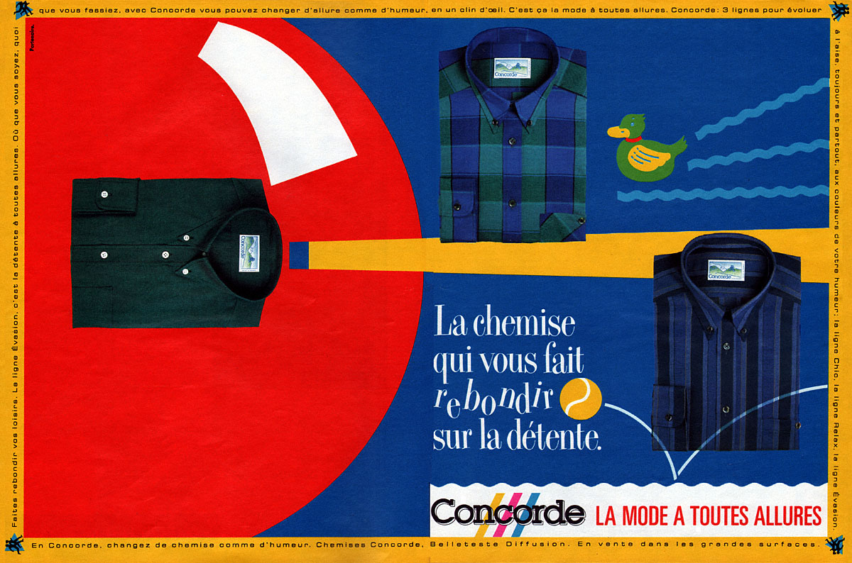 Publicité ZDivers Chemises 1987