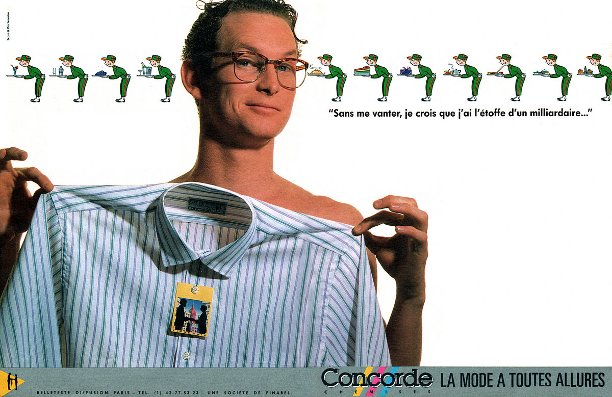 Publicité ZDivers Chemises 1988