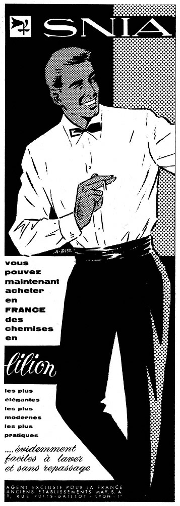 Publicité ZDivers Chemises 1960