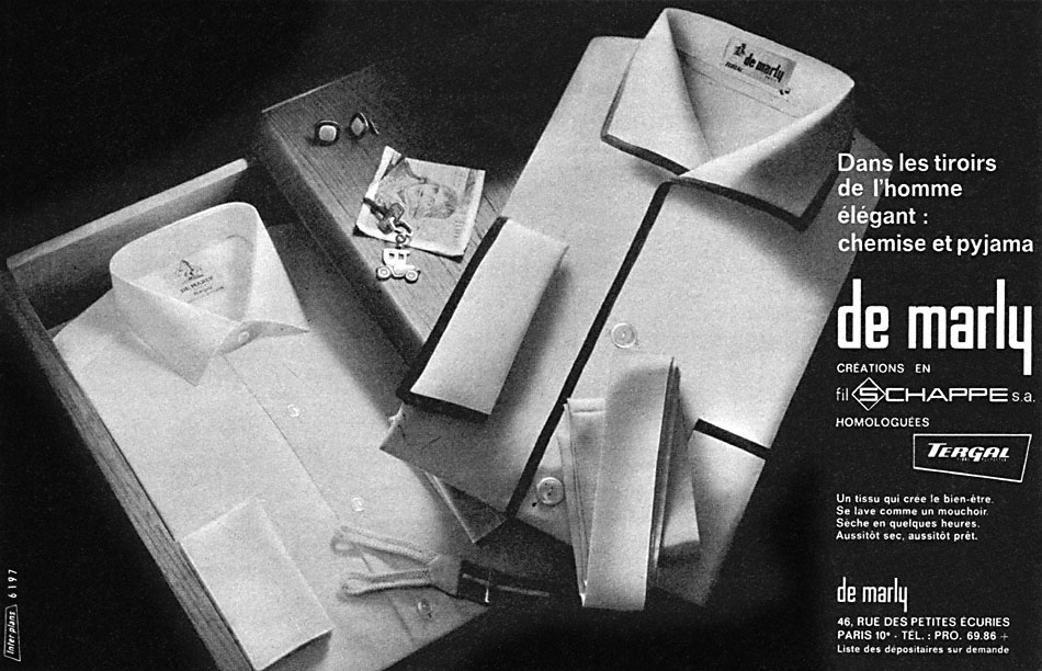 Publicité ZDivers Chemises 1962