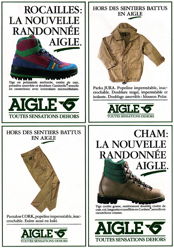 Publicit� Aigle 1989