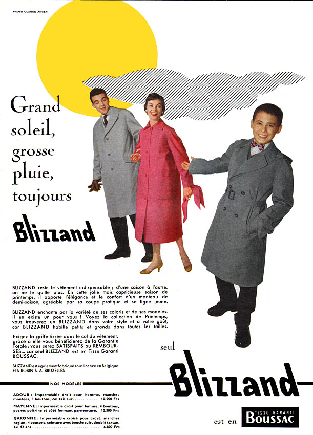 Publicité Blizzand 1957