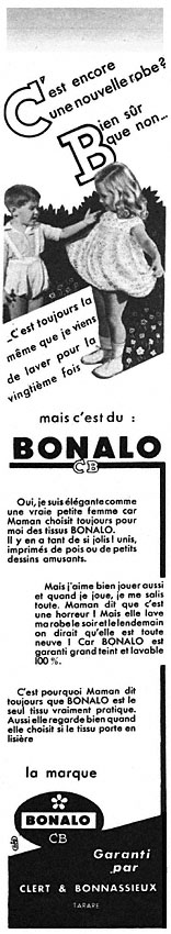 Publicité Bonalo 1952