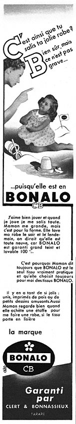 Publicité Bonalo 1952