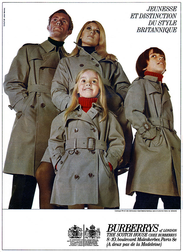 Publicité Burberrys 1969