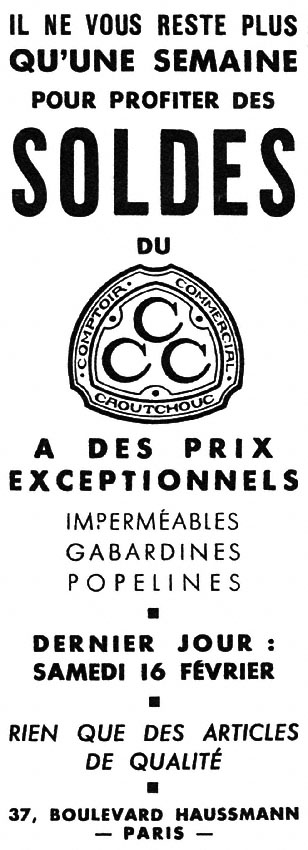 Publicité C.C.C. 1952
