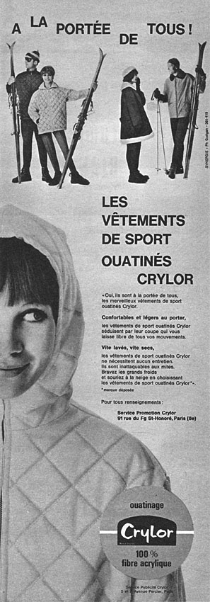 Publicité Crylor 1961