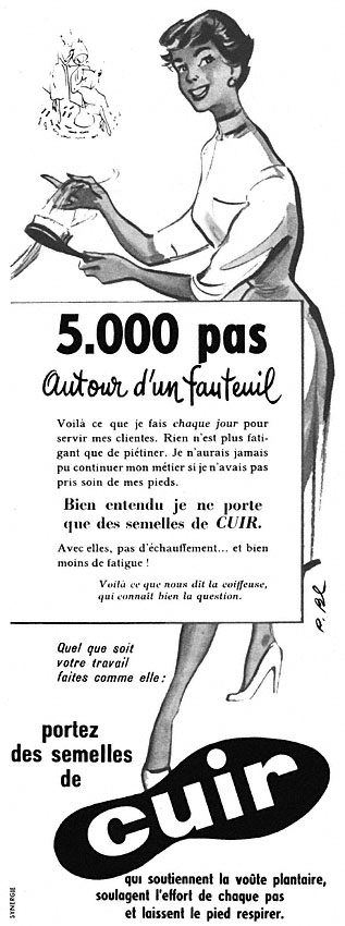 Publicité Cuir 1953