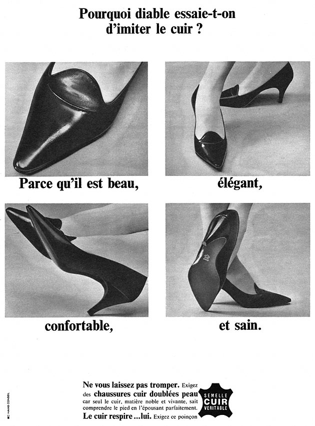 Publicité Cuir 1965
