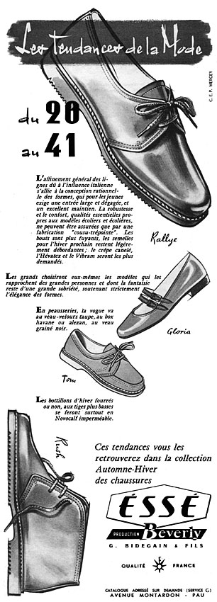 Publicité Ess� 1957