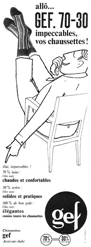 Publicité Gef 1958