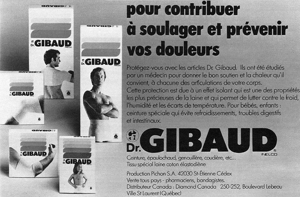 Publicité Gibaud 1977