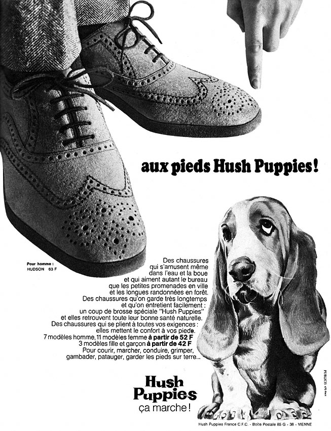 Publicité Hush Puppies 1968