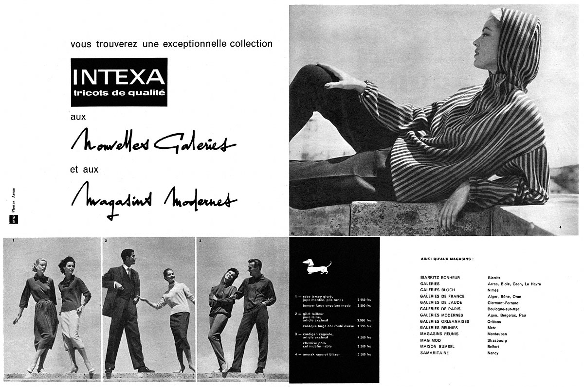 Publicité Intexa 1957