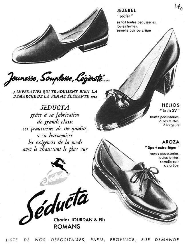 Publicité Charles Jourdan 1952