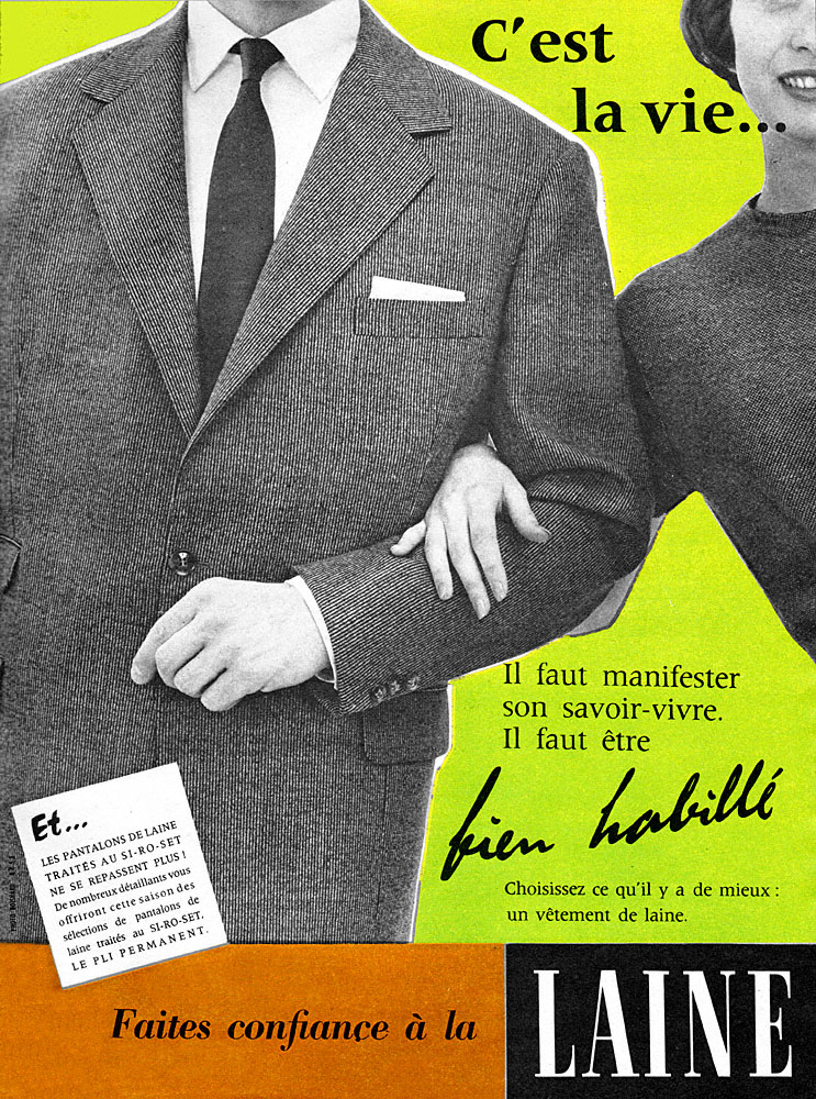 Publicité Laine 1959