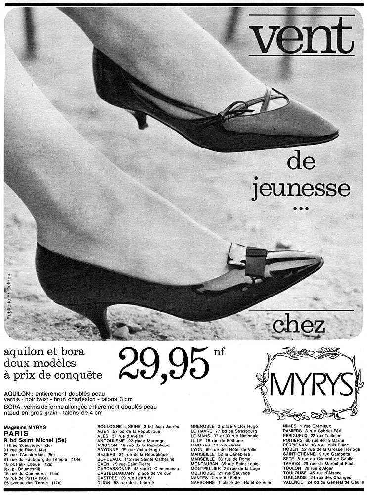 Publicité Myrys 1962
