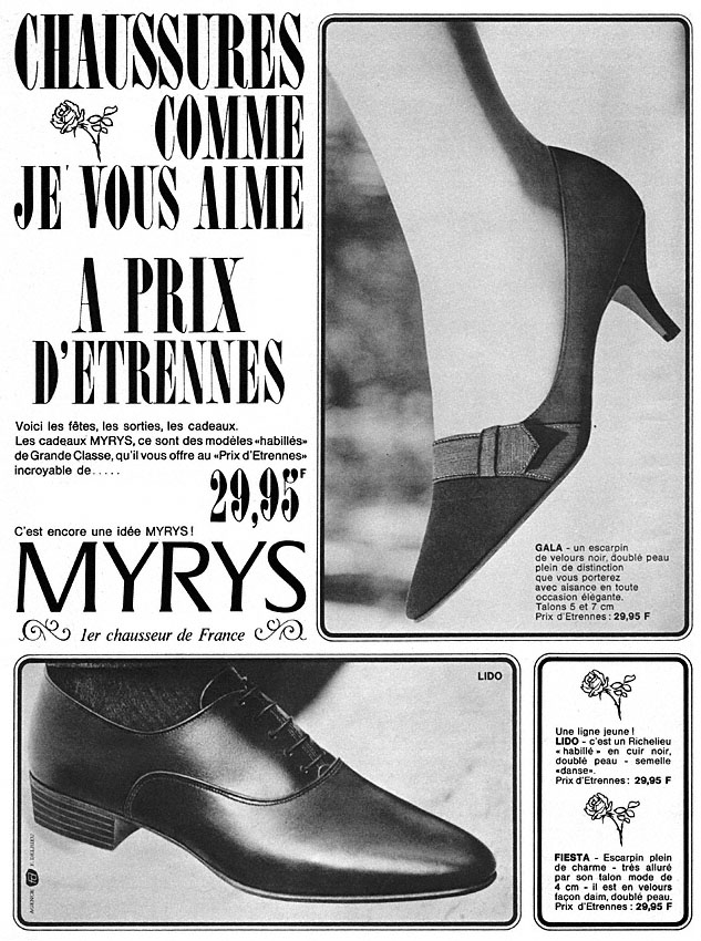 Publicité Myrys 1964