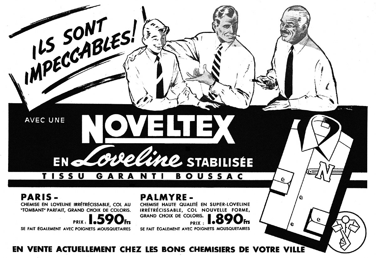 Publicité Noveltex 1952