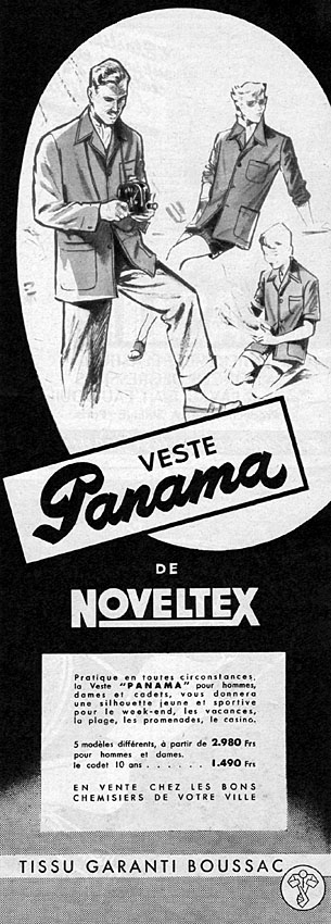 Publicité Noveltex 1953
