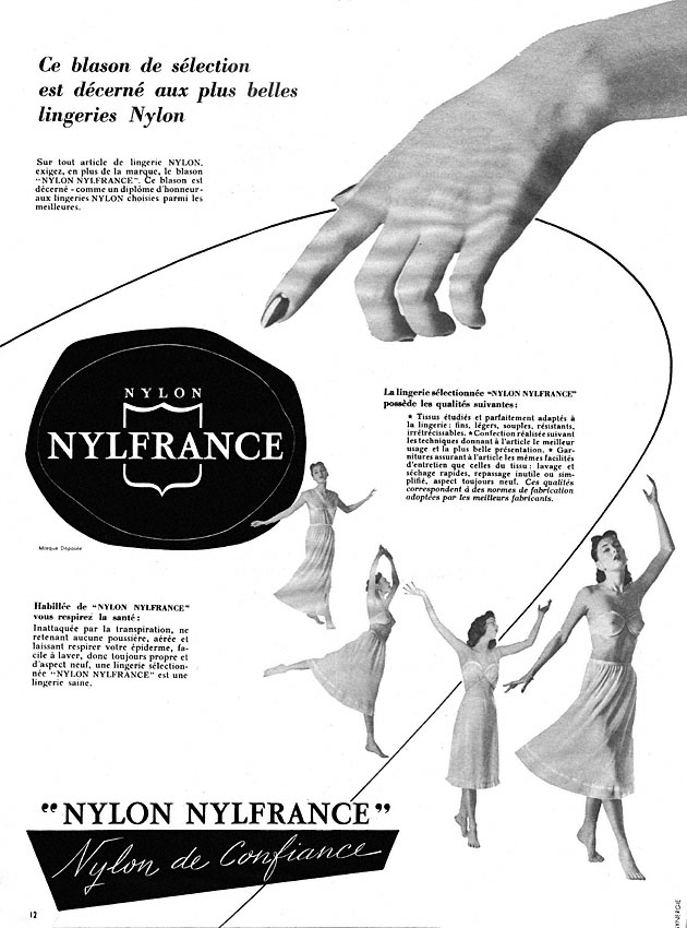 Publicité Nylfrance 1953