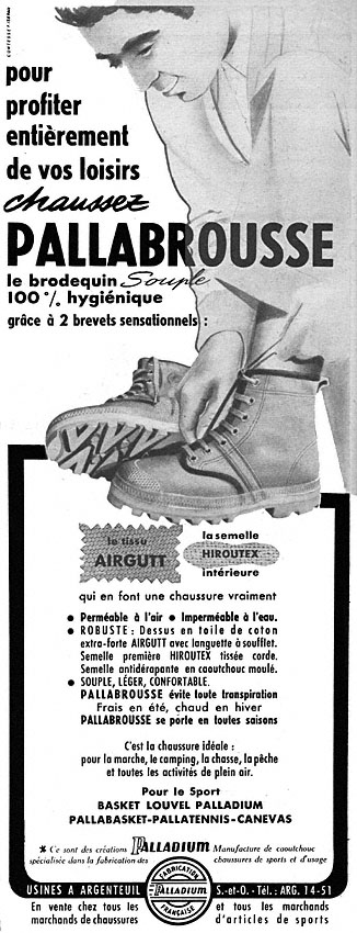 Publicité Palladium 1952