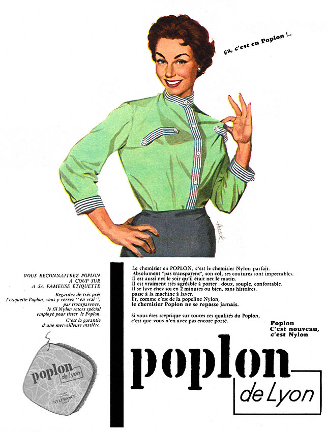 Publicité Poplon 1956