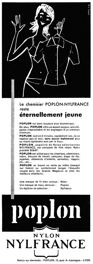 Publicité Poplon 1957